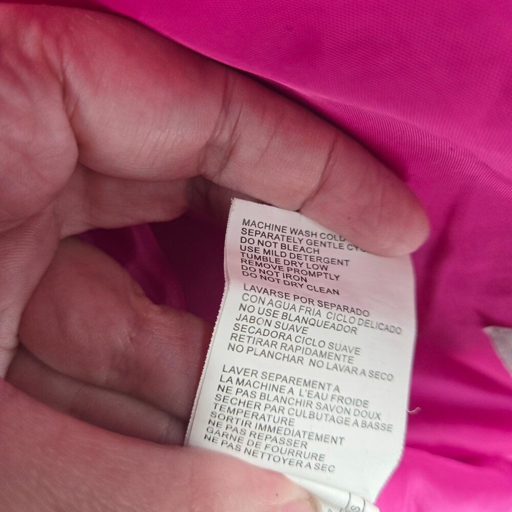 Rothschild Girl's Pink Black Puffer Chevron Winter Jacket Size Medium 10/12 - Picture 12 of 14